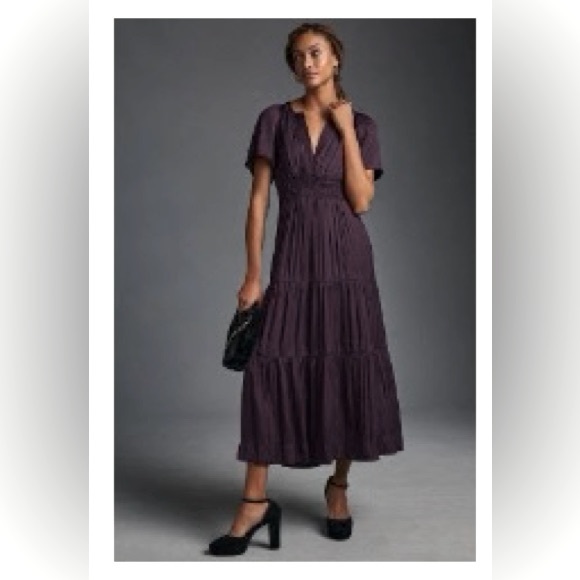 Dark Purple Maxi Dress by Anthropologie (XS) - Picture 1 of 4